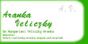 aranka veliczky business card